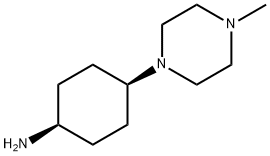 cis-4-(4-Methyl-1-piperazinyl)cyclohexanamine Struktur