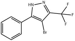 4-bromo-5-phenyl-3-(trifluoromethyl)-1H-pyrazole Struktur