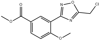 methyl 3-[5-(chloromethyl)-1,2,4-oxadiazol-3-yl]-4-methoxybenzoate Struktur