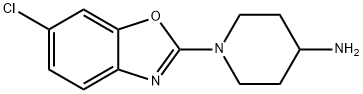 1-(6-chloro-1,3-benzoxazol-2-yl)piperidin-4-amine hydrochloride Struktur