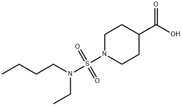 1-{[butyl(ethyl)amino]sulfonyl}piperidine-4-carboxylic acid Struktur