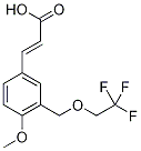 (2E)-3-{4-methoxy-3-[(2,2,2-trifluoroethoxy)methyl]phenyl}acrylic acid Struktur