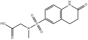 {methyl[(2-oxo-1,2,3,4-tetrahydroquinolin-6-yl)sulfonyl]amino}acetic acid Struktur