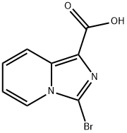 3-Bromoimidazo[1,5-a]pyridine-1-carboxylic acid Struktur