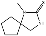 1,3-Diazaspiro[4.4]nonane-2-thione,1-methyl-(9CI) Struktur