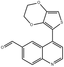 6-Quinolinecarboxaldehyde, 4-(2,3-dihydrothieno[3,4-b]-1,4-dioxin-5-yl)- Struktur