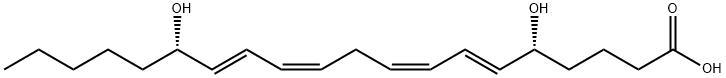 (5R,15S)-Dihydroxy-(6E,8Z,11Z,13E)-eicosatetraenoic Acid Struktur