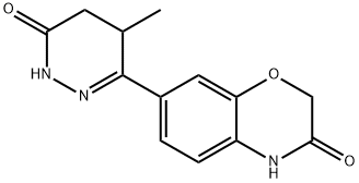 7-[(1,4,5,6-Tetrahydro-4-methyl-6-oxopyridazin)-3-yl]-4H-1,4-benzoxazin-3(2H)-one Struktur