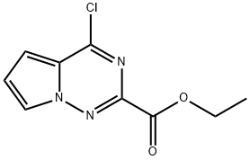 Ethyl 4-chloropyrrolo[1,2-f][1,2,4]triazine-2-carboxylate Struktur