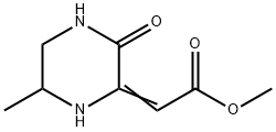 Acetic acid, (6-methyl-3-oxopiperazinylidene)-, methyl ester (9CI) Struktur