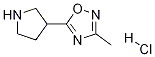 1,2,4-Oxadiazole, 3-Methyl-5-(3-pyrrolidinyl)-, hydrochloride Struktur