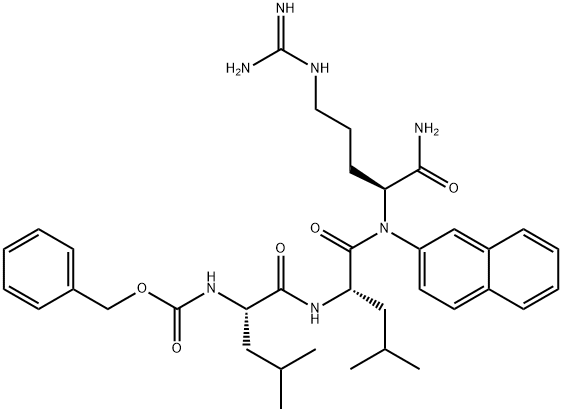 N-carbobenzoxyleucyl-leucyl-arginine-2-naphthylamide Struktur