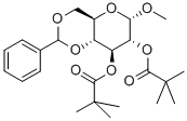 Methyl-4,6-di-O-benzylidene-2,3-di-O-pivaloyl-α-D-glucopyranoside Struktur