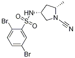 BenzenesulfonaMide, 2,5-dibroMo-N-[(3R,5S)-1-cyano-5-Methyl-3-pyrrolidinyl]- Struktur