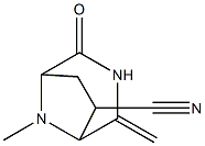 3,8-Diazabicyclo[3.2.1]octane-6-carbonitrile,8-methyl-4-methylene-2-oxo-,endo-(9CI) Struktur