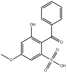 2-Benzoyl-3-hydroxy-5-methoxybenzenesulfonic acid Struktur