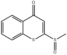 4H-1-Benzothiopyran-4-one, 2-(methylsulfinyl)- Struktur