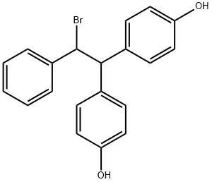 1,1-bis(4-hydroxyphenyl)-2-bromo-2-phenylethylene Struktur