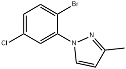 1-(2-BroMo-5-chlorophenyl)-3-Methyl-1H-pyrazole Struktur