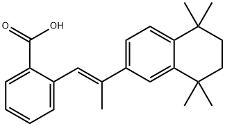 2-[(E)-2-(5,5,8,8-Tetramethyl-5,6,7,8-tetrahydronaphthalen-2-yl)-1-propenyl]benzoic acid Struktur