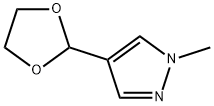 1H-Pyrazole,  4-(1,3-dioxolan-2-yl)-1-methyl- Struktur