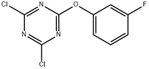 2,4-DICHLORO-6-(3-FLUOROPHENOXY)-1,3,5-TRIAZINE Struktur