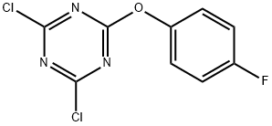 2,4-DICHLORO-6-(4-FLUOROPHENOXY)-1,3,5-TRIAZINE Struktur