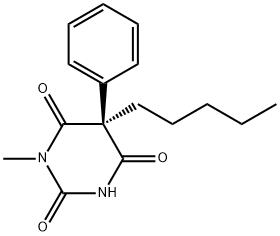 1-methyl-5-pentyl-5-phenylbarbituric acid Struktur