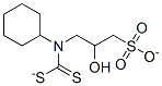 N-cyclohexyl-N-(2-hydroxy-3-sulfonatopropyl)dithiocarbamate Struktur