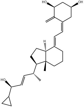 (22E,24R)-1α,24-ジヒドロキシ-26,27-シクロ-22,23-ジデヒドロコレカルシフェロール 化學(xué)構(gòu)造式