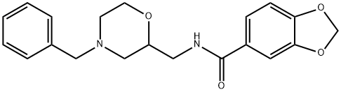 1,3-BENZODIOXOLE-5-CARBOXAMIDE, N-[[4-(PHENYLMETHYL)-2-MORPHOLINYL]METHYL]- Struktur