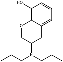 8-hydroxy-3,4-dihydro-3-(dipropylamino)-2H-1-benzopyran Struktur