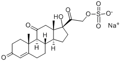 4-Pregnene-17,21-diol-3,11,20-trione 21-sulphate,sodium salt Struktur