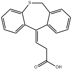 (E)-3-(6,11-Dihydrodibenzo(b,e)thiepin-11-ylidene)propionic acid Struktur