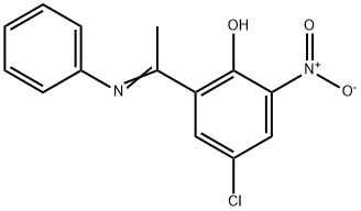 4-CHLORO-2-NITRO-6-[1-(PHENYLIMINO)ETHYL]-PHENOL Struktur