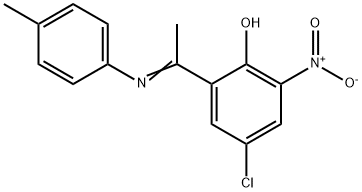 4-CHLORO-2-[1-[(4-METHYLPHENYL)IMINO]ETHYL]-6-NITRO-PHENOL Struktur