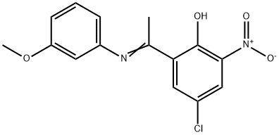 4-CHLORO-2-[1-[(3-METHOXYPHENYL)IMINO]ETHYL]-6-NITRO-PHENOL Struktur