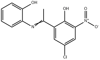 4-CHLORO-2-[1-[(2-HYDROXYPHENYL)IMINO]ETHYL]-6-NITRO-PHENOL Struktur