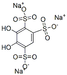 3,4-Dihydroxy-1,2,5-benzenetrisulfonic acid trisodium salt Struktur