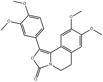 3H-Oxazolo[4,3-a]isoquinolin-3-one,  1-(3,4-dimethoxyphenyl)-5,6-dihydro-8,9-dimethoxy- Struktur