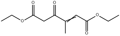 2-Hexenedioic acid, 3-methyl-4-oxo-, diethyl ester Struktur