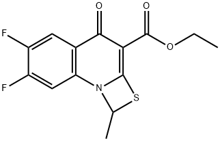 6,7-二氟-1-甲基-4-氧代-4H-[1,3]噻嗪[3,2-a]并喹啉-3-羧酸乙酯 結(jié)構(gòu)式