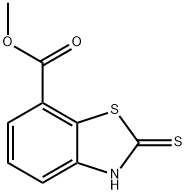 7-Benzothiazolecarboxylicacid,2,3-dihydro-2-thioxo-,methylester(9CI) Struktur