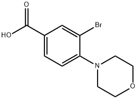 3-Bromo-4-morpholinobenzoic Acid Struktur