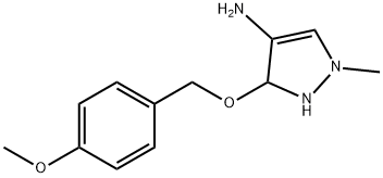 3-(4-methoxybenzyloxy)-1-methyl-2,3-dihydro-1H-pyrazol-4-amine Struktur