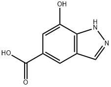 1H-Indazole-5-carboxylic acid, 7-hydroxy- Struktur