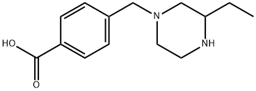 1-(4-carboxyphenyl Methyl)-3-ethyl-piperazine Struktur