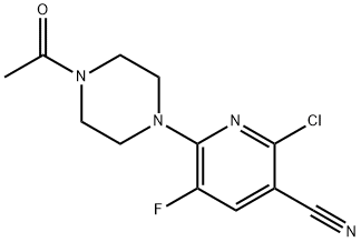 6-(4-Acetylpiperazin-1-yl)-2-chloro-5-fluoronicotinonitrile Struktur