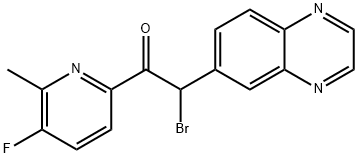 Ethanone, 2-broMo-1-(5-fluoro-6-Methyl-2-pyridinyl)-2-(6-quinoxalinyl)- Struktur