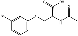 S-(3-bromophenyl)mercapturic acid Struktur